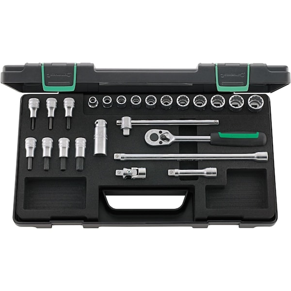 10 mm (3/8") Socket set 24-pcs., 45/49/19/5 KN